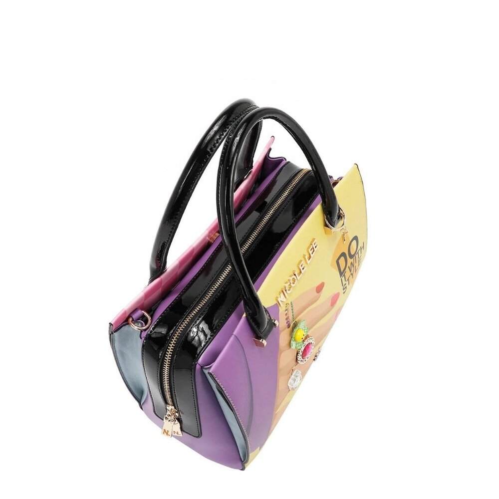 Authentic Nicole Lee USA "Nail Polish" Satchel - Picture 8 of 12